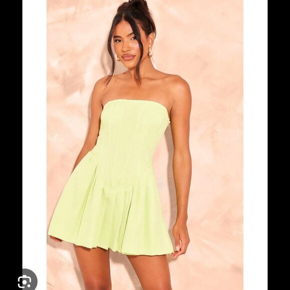 PrettyLittleThing Dresses & Skirts - Never Worn Lime Green Mini Dress